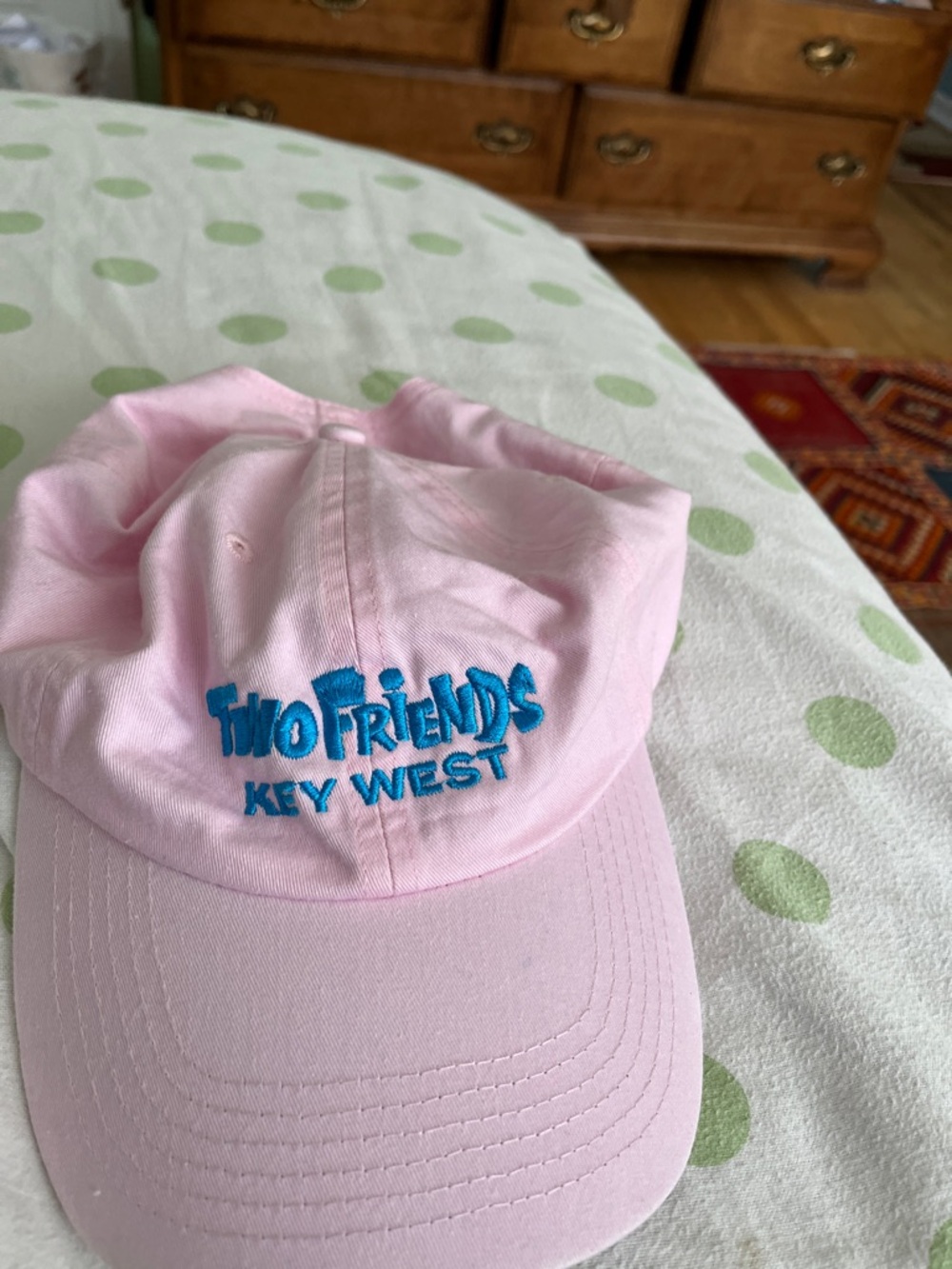 Pink Embroidered Baseball Cap
